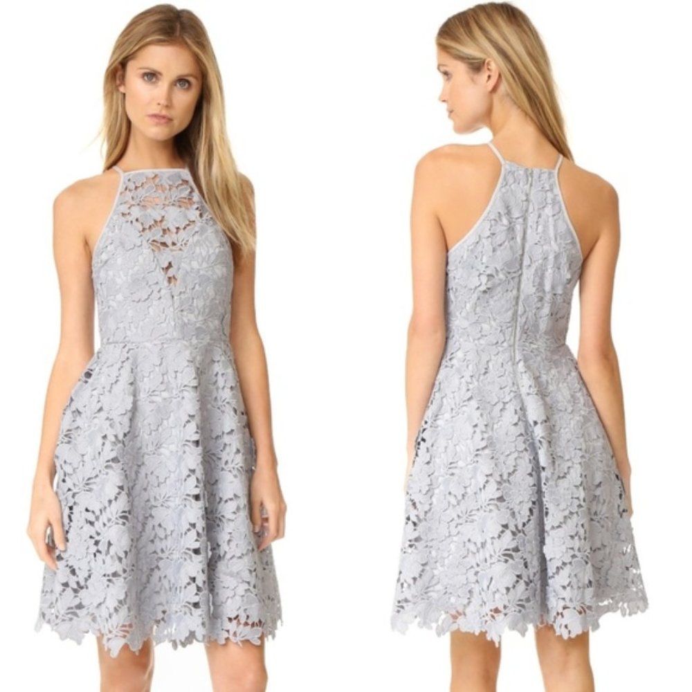 NWT {KEEPSAKE The Label} Grey Acoustic Lace Dress